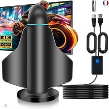 Antenne TV Intérieure,Antennes TNT HDTV avec Amplicateur de Signal 