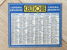 Ancien Almanach / Calendrier de poche 1950 cigarettes celtique publicitaire