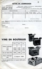 Lettre commande Petrus Desbois Château Saint-Georges Montagne Gironde - Vins