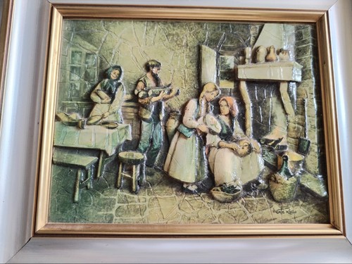 Paire tableaux vintage en - paire,