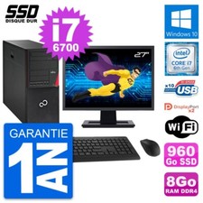 PC Tour Fujitsu P756 MT Ecran 27" Core i7-6700 RAM 8Go SSD 960Go Windows 10 Wifi