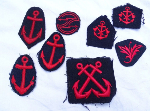 Lot insignes tissu marine - lot, en