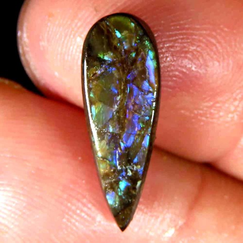 Cabochon poire ammolite - cabochon,
