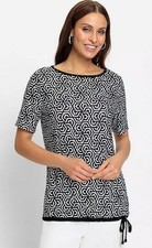 Haut Imprimé Graphique WITT En Noir Et Blanc UK 18 (FM186-6)