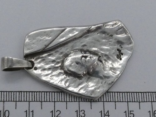 Ancien argent massif pendentif - argent,