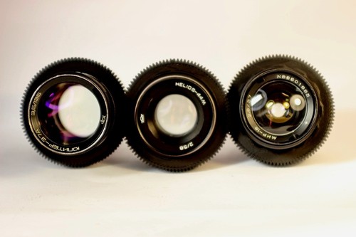 Set soviet lenses - set, of