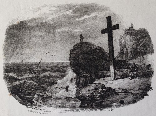 Lithographie fecamp apres - lithographie,