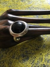 Bague argenté PRAT DE SEABRA résine noir taille 52 en très bon état.