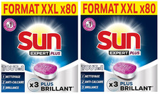 Lot 2 x 80 = 160 Tablettes SUN Expert Plus x3 Plus Brillant Pack Lave-Vaisselle