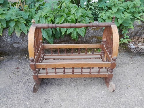 Rare ancien berceau - en, bois