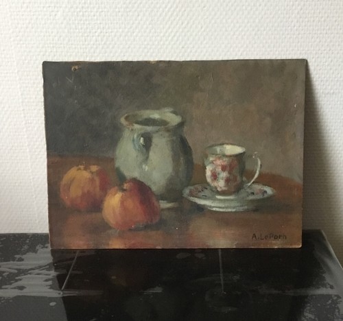 Ancien tableau huile sur - ,