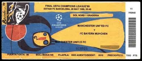 Billet 1999 manchester united - manchester,