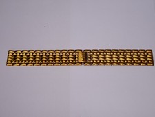 Bracelet de montre vintage neuf Christian Dior plaqué or 17.8mm longueur 15.5cm