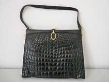 Ancien Sac à main Croco accessoire de mode vintage (18459)