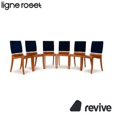 Ensemble De 6 Chaises Ligne Roset Finn En Bois Bleu