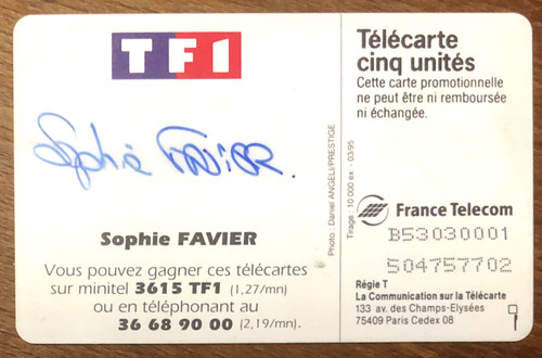 Telecarte sophie favier - 5u,