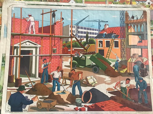 Ancienne affiche scolaire - affiche, an