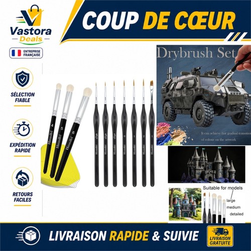 Lot pinceaux pour - de, 10