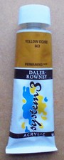 Tube de peinture acrylique Yellow Ocre - System 3 par Daler-Rowney