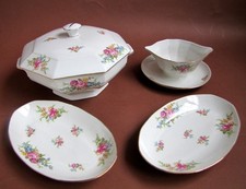 Soupière Saucière 2 Raviers en Porcelaine M&S Limoges France