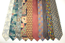 LOT De 10 Cravates En Soie