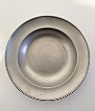 Assiette Creuse Ancienne 22 Cm En Étain Pur 95% - XVIIIe Siècle