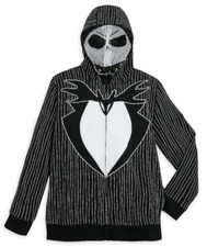 Disney Parks Halloween 2020 Jack Skellington Costume Hoodie Zip-Up Adult MD NWT