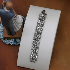 Bracelet argenté art deco - art,