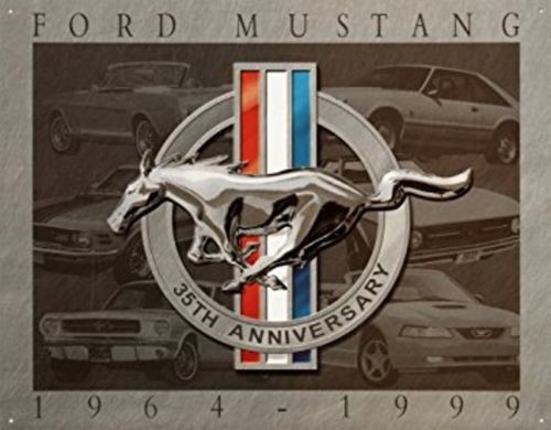 Plaque metal ford mustang - metal,