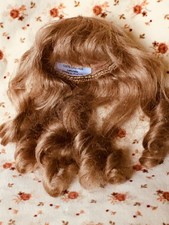 Poupée perruque cheveux long blond 100% naturels diamétre 7cm