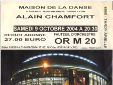 ticket billet used concert