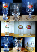 lot 9 VERRES PUBLICITAIRES à BIERE, PASTIS Beer Glass Bier Glas 25 & 33 cl