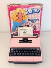 Machine à écrire Barbie Collegiate 1000 1986 Ancienne Typewriter Avec Notice