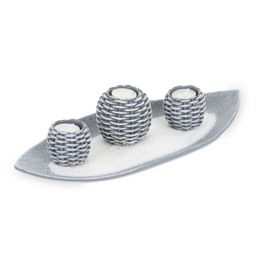 Porte bougies avec plateau - porte-bougies,