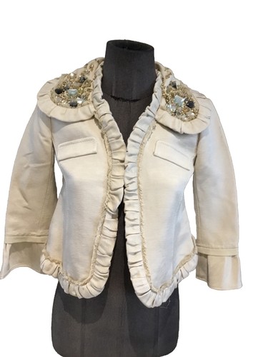 Superbe veste coton soie - coton, col