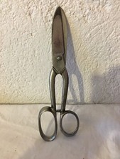 Ancien Grand Ciseau Nogent Chrome Btb Drapier Tissu Tailleur Vintage