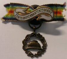 Fédérat° Anciens Combattants 1914 18 HAUTE SAÔNE Casque Adrian  Boutonnière 1930
