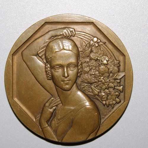 Médaille art deco porteuse - art, de