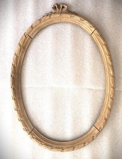 Cadre bois ovale pour miroir éléments de restauration coiffeuse style Louis XVI