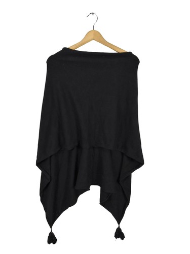 Comma poncho dames - pull, noir