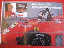 Carte postale Philip Morris: Stefan Johansson sur Ferrari.