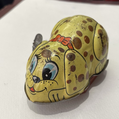 Jumping yellow dog - dog, vintage