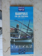 carte  IGN bleue 2549 OT top 25 BANYULS COL PERTHUS COTE VERMEILLE 1996 editio 2