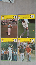 rare 1980 Golfing x4 French Sportscaster Card Editions Rencontre Fiche golf Open