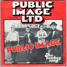 PIL PUBLIC IMAGE The Cowboy Song 1979 Sex Pistols RARE FRENCH P/S SP Virgin 45T