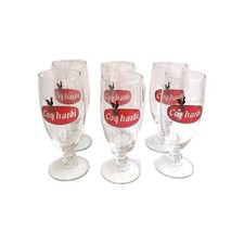 6 verres a bière le coq hardi