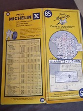 carte michelin 85 biarritz luchon  1960 2