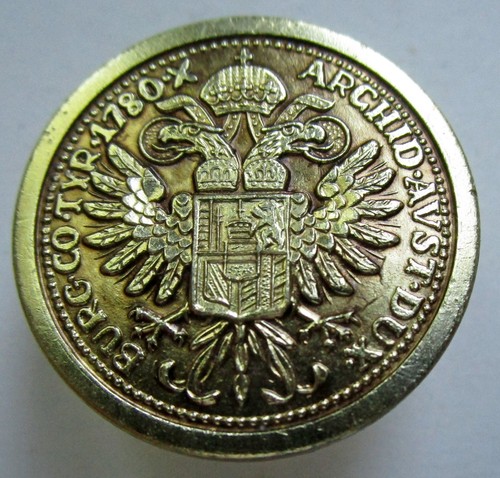 Bouton plat métal doré - plat,