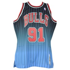Maillot Swingman Fadeaway Dennis Rodman #91 Chicago Bulls Mitchell Ness 95-96