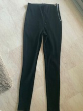 ZARA: PANTALON LEGGING NOIR ZIPPÉ TAILLE XS, TISSU ÉLASTIQUE